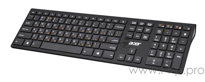 Клавиатура Acer OKR020 черный USB беспроводная slim Multimedia