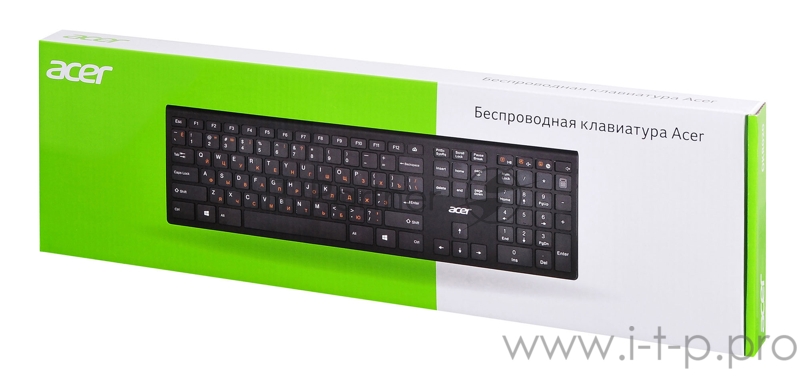 Клавиатура Acer OKR020 черный USB беспроводная slim Multimedia