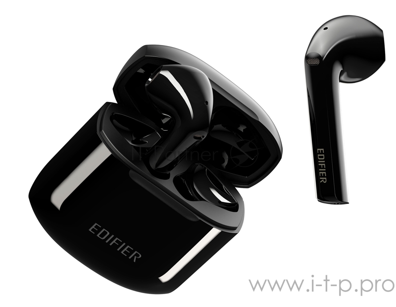 Гарнитура вкладыши Edifier TWS200 черный беспроводные bluetooth в ушной раковине