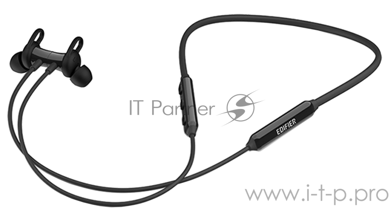 Гарнитура вкладыши Edifier W200BT 0.5м черный беспроводные bluetooth в ушной раковине