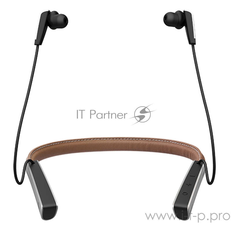 Гарнитура вкладыши Edifier W380NB 0.5м черный/коричневый беспроводные bluetooth шейный обод
