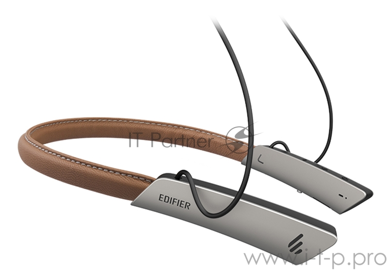 Гарнитура вкладыши Edifier W380NB 0.5м черный/коричневый беспроводные bluetooth шейный обод