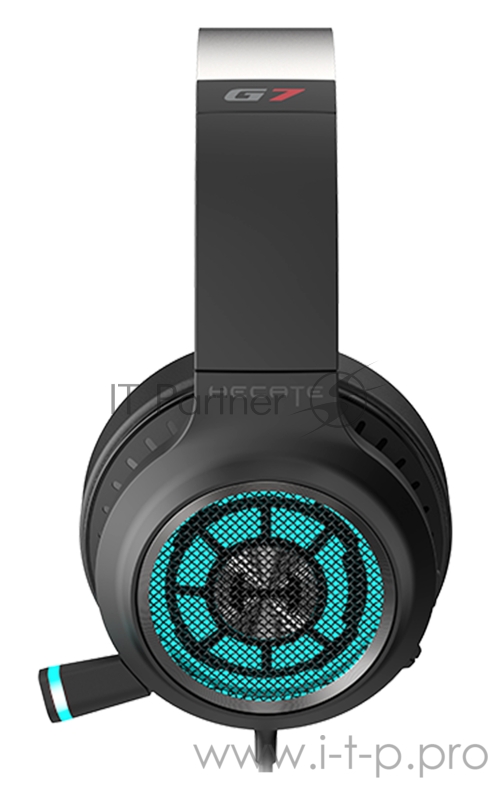 Наушники с микрофоном Edifier G7 черный 3м мониторные USB оголовье