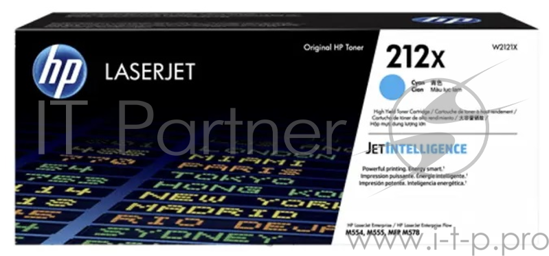 Картридж лазерный HP 212X W2121X голубой для HP CLJ Enterprise M554/M555