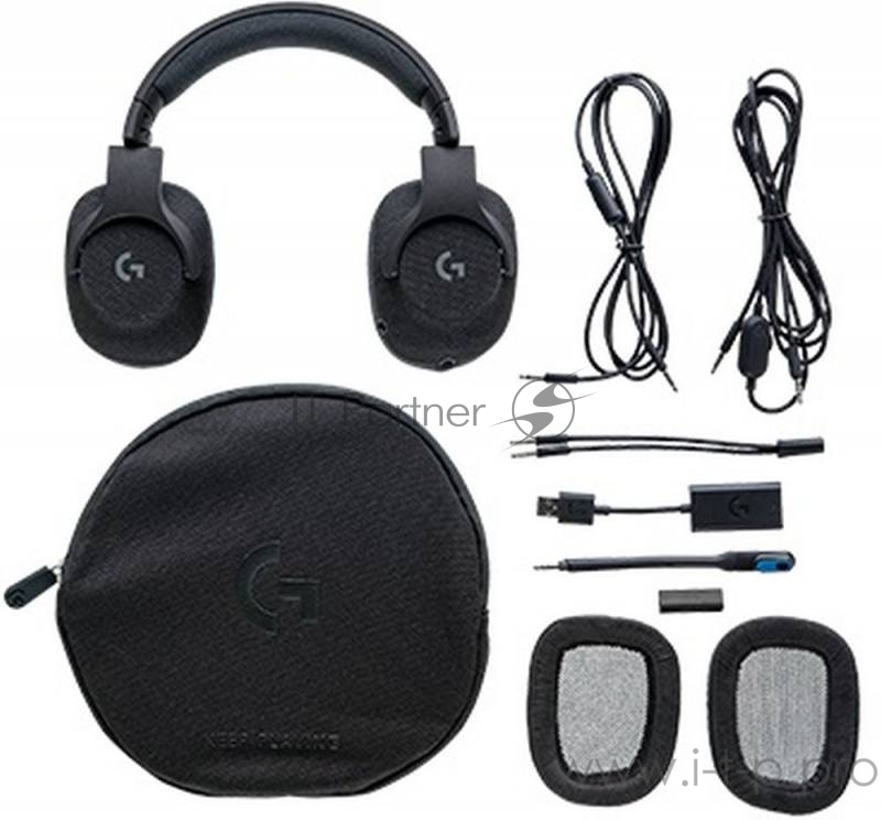 Гарнитура Logitech G433 7.1 Wired Surround Gaming Headset, с регулятором громкости (USB), черный