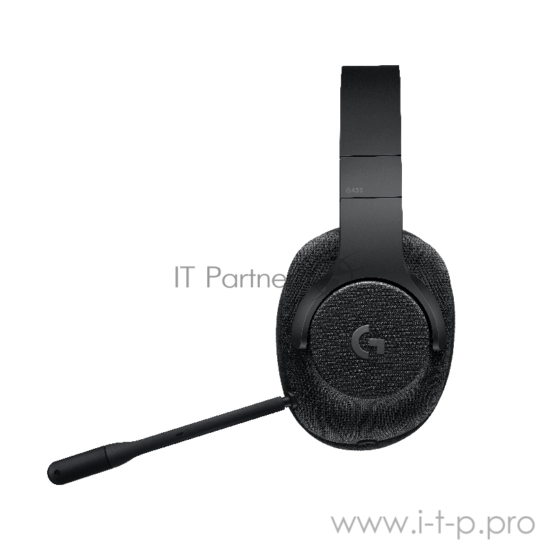 Гарнитура Logitech G433 7.1 Wired Surround Gaming Headset, с регулятором громкости (USB), черный