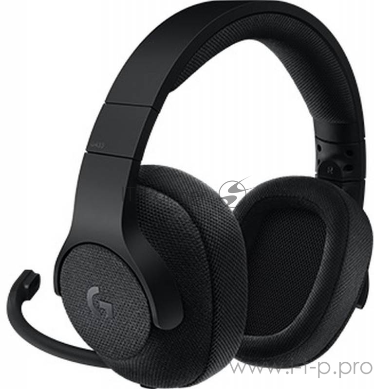Гарнитура Logitech G433 7.1 Wired Surround Gaming Headset, с регулятором громкости (USB), черный