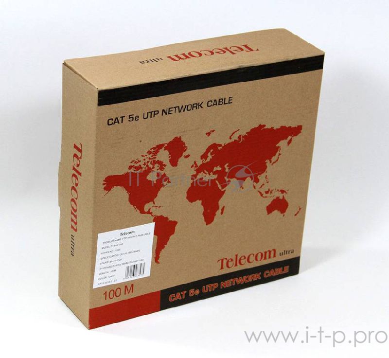 Кабель Telecom Кабель FTP кат. 5е 4 пары (100м) (0.51mm) ССА серыйTFS44150E