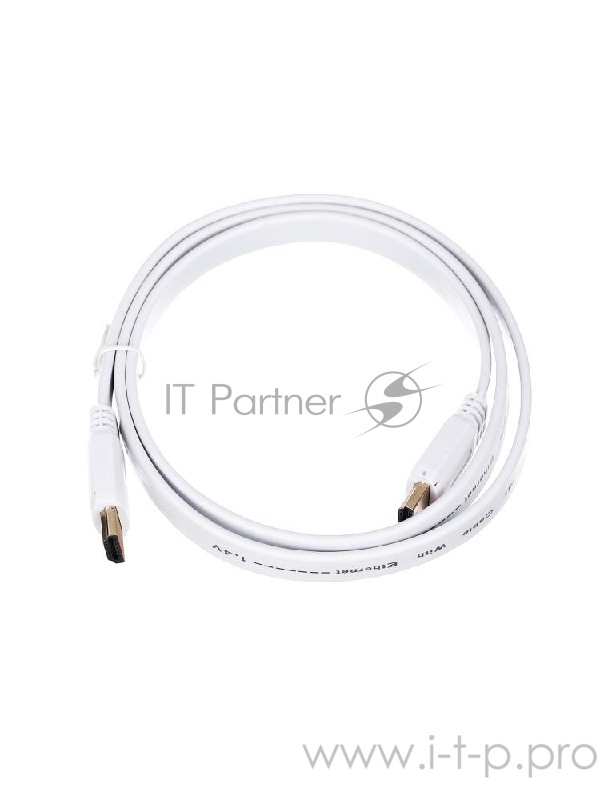 Кабель TV-COM Кабель цифровой (CG200FW-1M) HDMI 19M/M 1.4V плоский 1m белый