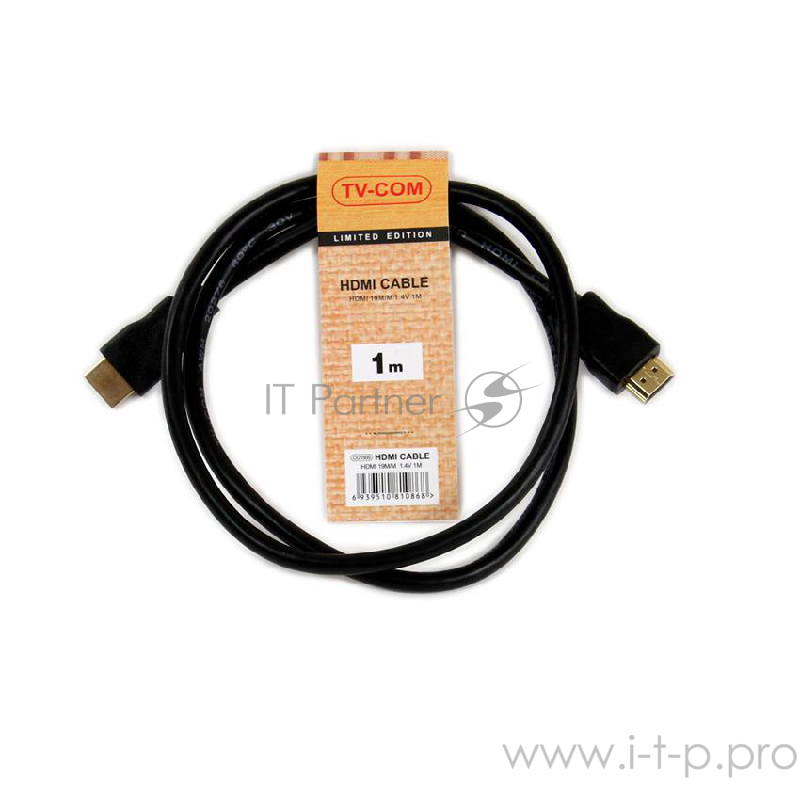 Кабель TV-COM Кабель цифровой (CG150S-1M) HDMI19M to HDMI19M, V1.4+3D, 1m
