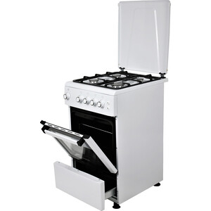 Плита Газовая Hyundai RGG223 белый (металлическая крышка) реш.чугун