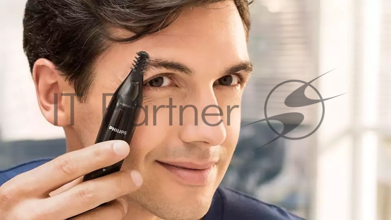 Машинка для стрижки Philips Машинка для стрижки Philips/ Триммер для носа и ушей, чёрный, пластик, батарейка АА в комплекте