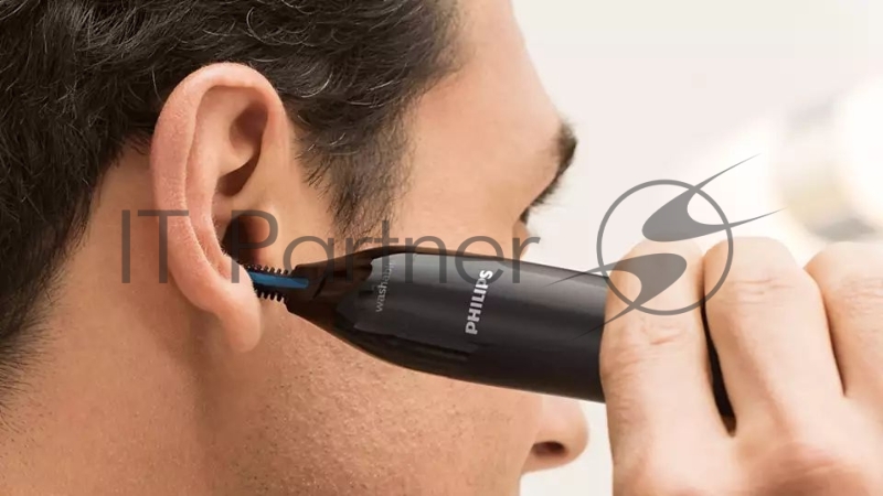 Машинка для стрижки Philips Машинка для стрижки Philips/ Триммер для носа и ушей, чёрный, пластик, батарейка АА в комплекте