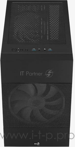 Корпус Aerocool Atomic V1 без БП, mATX, боковое окно (закаленное стекло), черный