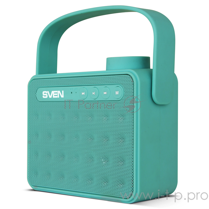 Колонки SVEN PS -72, mint (6 Вт, Bluetooth, FM, USB, microSD, ручка,