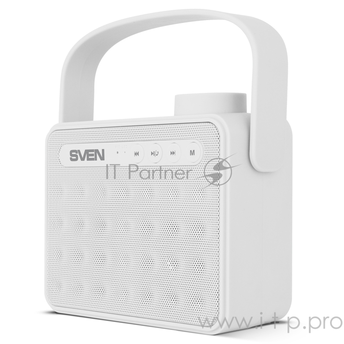Колонки SVEN PS -72, белый (6 Вт, Bluetooth, FM, USB, microSD, ручка )
