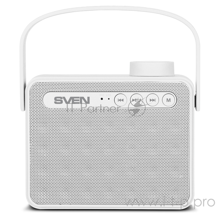Колонки SVEN PS -72, белый (6 Вт, Bluetooth, FM, USB, microSD, ручка )