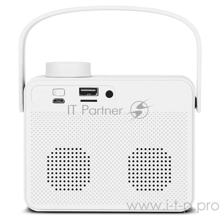 Колонки SVEN PS -72, белый (6 Вт, Bluetooth, FM, USB, microSD, ручка )