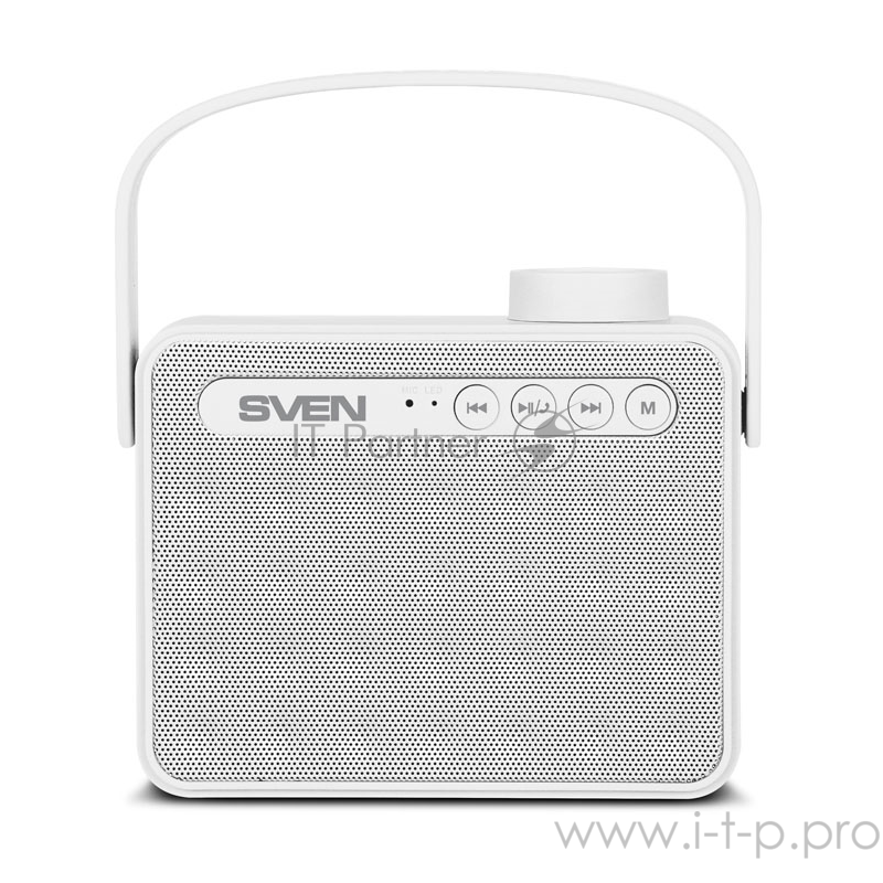 Колонки SVEN PS -72, белый (6 Вт, Bluetooth, FM, USB, microSD, ручка )