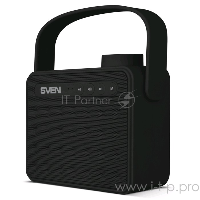 Колонки SVEN PS -72, черный (6 Вт, Bluetooth, FM, USB, microSD, ручка)
