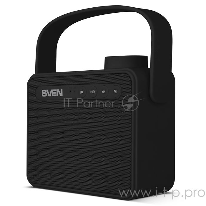 Колонки SVEN PS -72, черный (6 Вт, Bluetooth, FM, USB, microSD, ручка)