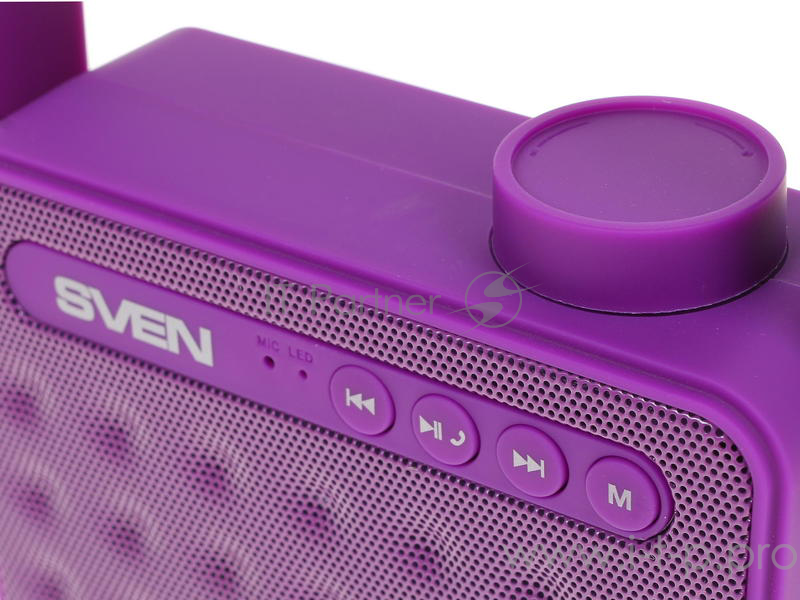 Колонки SVEN PS -72, фиолетовый (6 Вт, Bluetooth, FM, USB, microSD, ручка)