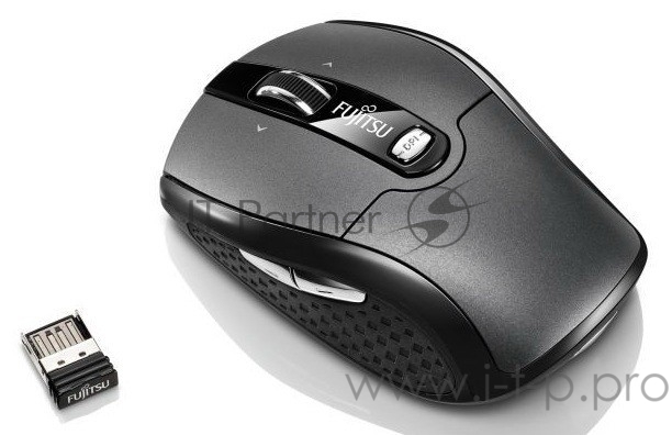 Мышь Fujitsu S26381-K460-L100 черный лазерная (2000dpi) беспроводная USB