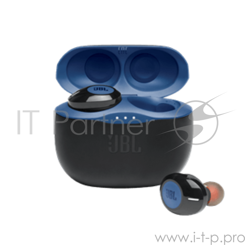 Гарнитура вкладыши JBL T125 TWS синий беспроводные bluetooth в ушной раковине (JBLT125TWSBLU)