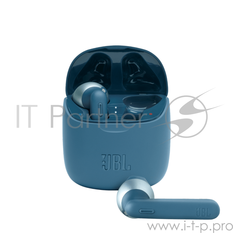 Гарнитура вкладыши JBL T225 TWS синий беспроводные bluetooth в ушной раковине (JBLT225TWSBLU)