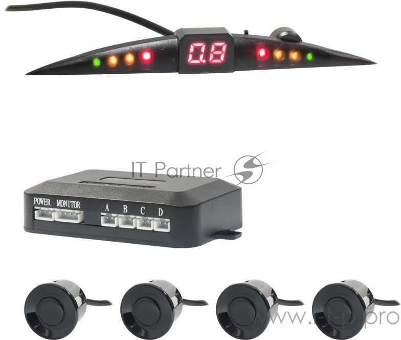 Парковочный Радар Swat PT-114B 4 датчика 22мм черный