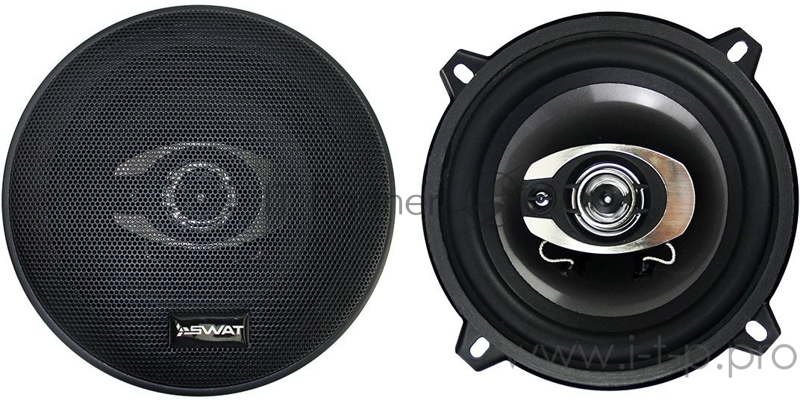 Колонки автомобильные Swat SP-B5 (без решетки) 220Вт 87дБ 4Ом 13см (5дюйм) (ком.:1кол.) коаксиальные однополосные