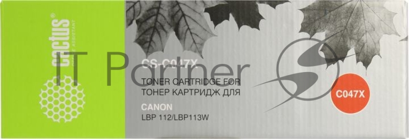 Картридж лазерный Cactus CS-C047X черный (4000стр.) для Canon LBP112/LBP113W