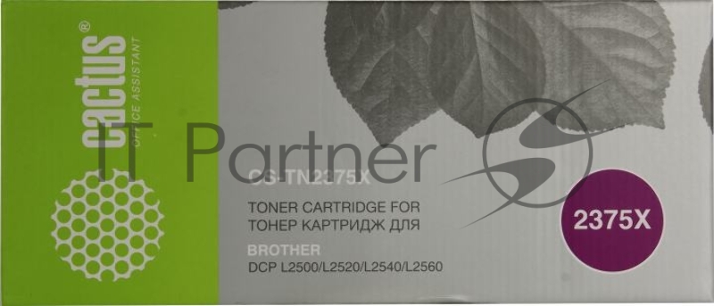 Картридж лазерный Cactus CS-TN2375X черный (5200стр.) для Brother DCP L2500/L2520/L2540/L2560