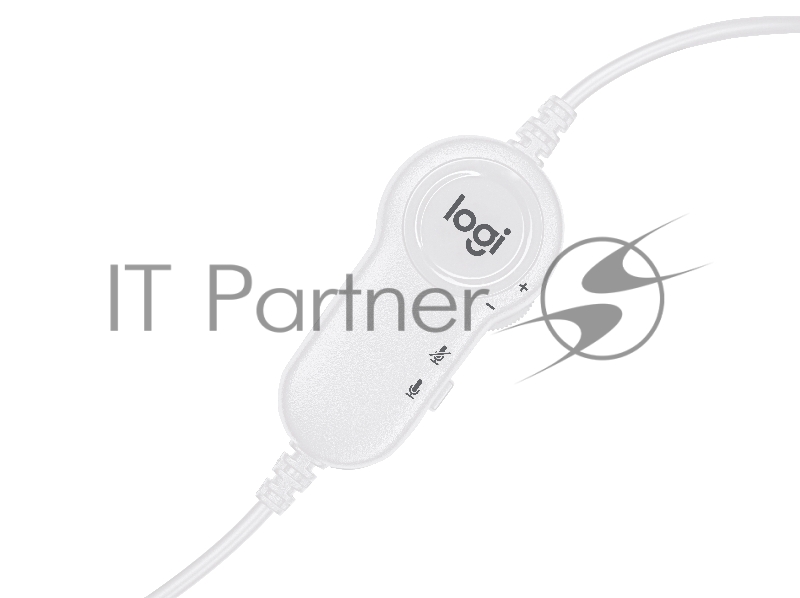 Гарнитура Logitech H150 Stereo Headset, с регулятором громкости, бело-черный