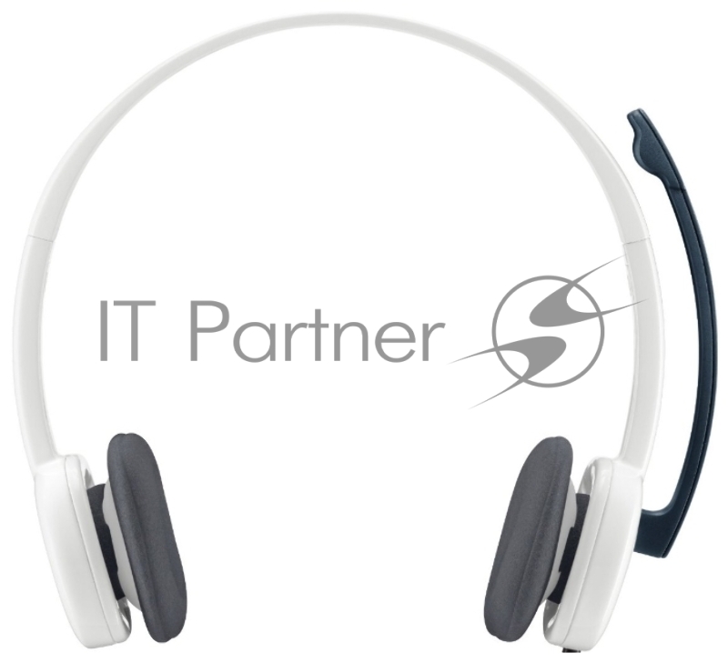 Гарнитура Logitech H150 Stereo Headset, с регулятором громкости, бело-черный