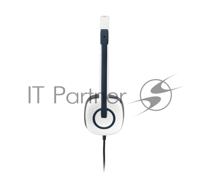 Гарнитура Logitech H150 Stereo Headset, с регулятором громкости, бело-черный