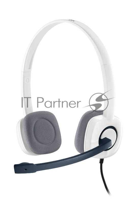 Гарнитура Logitech H150 Stereo Headset, с регулятором громкости, бело-черный