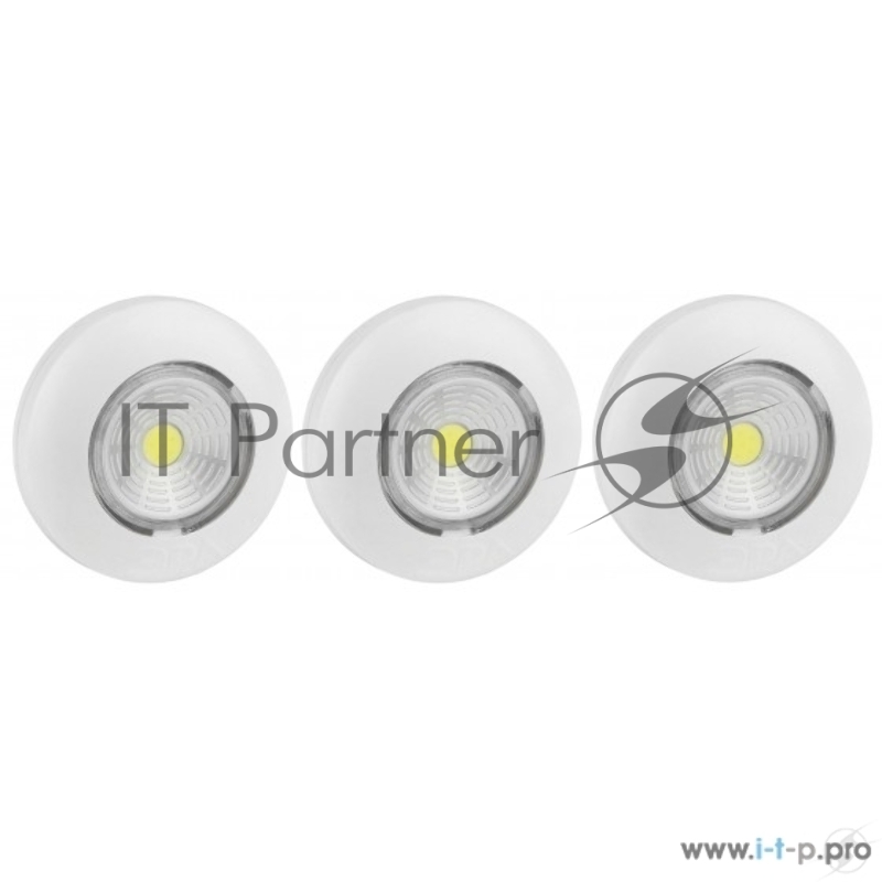 Фонарь-подсветка ЭРА Б0031041 SB-502 Аврора белый (упак. 3 шт) {СОВ диод, самоклеющаяся поверхность, 3хААА в комплект не входят}