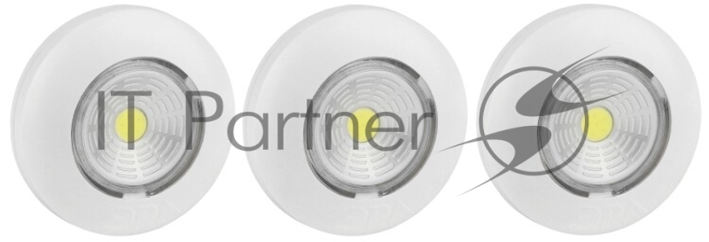 Фонарь-подсветка ЭРА Б0031041 SB-502 Аврора белый (упак. 3 шт) {СОВ диод, самоклеющаяся поверхность, 3хААА в комплект не входят}