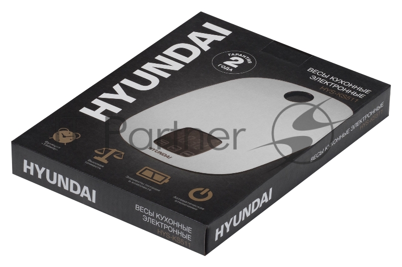 Весы кухонные электронные Hyundai HYS-KS511 макс.вес:5кг серебристый