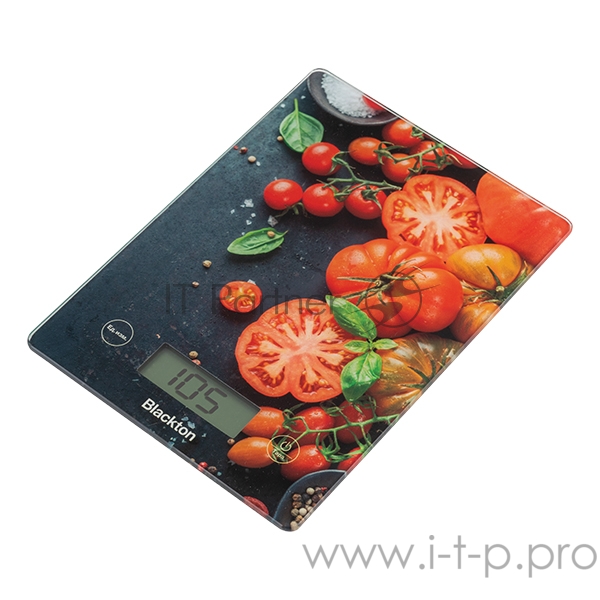 Весы кухонные Blackton Bt KS1004 Электронные, Максимальный вес 10 кг, Точность измерения 1 г, Прорезиненные ножки, Цифровой дисплей, Батарейки 2 X AAA.