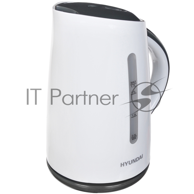 Чайник электрический Hyundai HYK-P3021 1.7л. 2200Вт белый/серый (корпус: пластик)