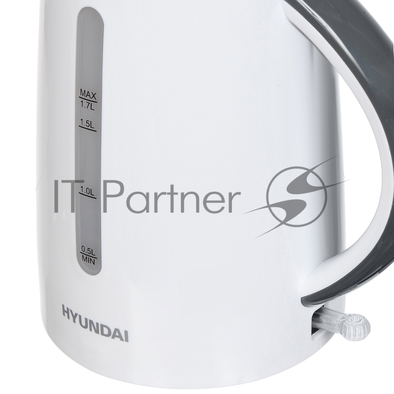 Чайник электрический Hyundai HYK-P3021 1.7л. 2200Вт белый/серый (корпус: пластик)