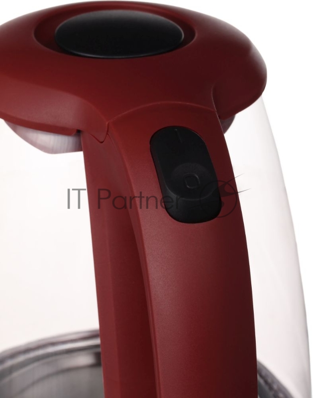 Чайник электрический Hyundai HYK-G1002 1.7л. 2200Вт бордовый (корпус: стекло)