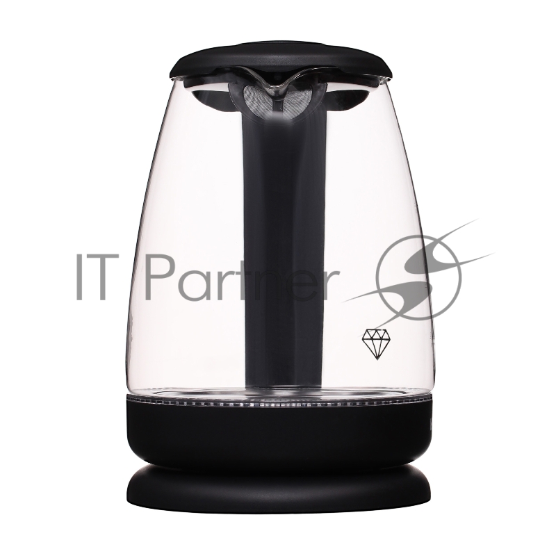 Чайник электрический Hyundai HYK-G1001 1.7л. 2200Вт черный (корпус: стекло)