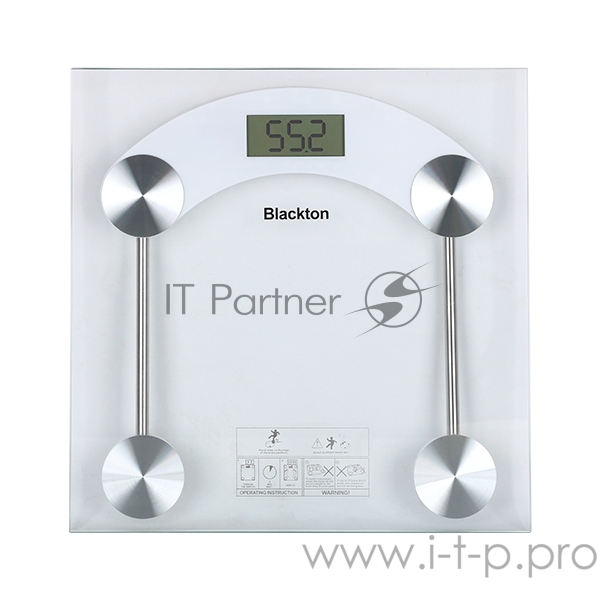 Весы напольные Blackton Bt BS1011 Тип весов Электронные, Минимальный вес 5 кг, Максимальный вес 180 кг, Точность измерения 100 г, Материал корпуса Пластик, Материал платформы Закаленное стекло, Прорезиненные ножки, Автоматическое включение, Автомати