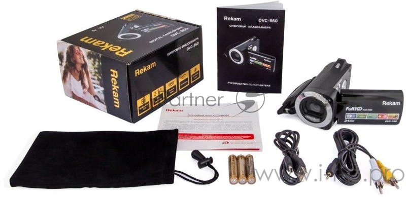 Видеокамера Rekam DVC-360 черный IS el 3 1080p SDHC+MMC Flash/Flash