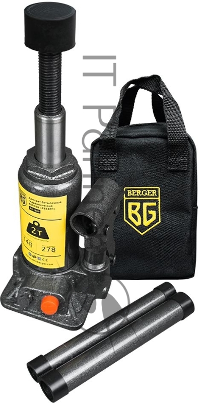 Домкрат BERGER BG1269 РЕБЕРГ бутылочный гидравлический 2т