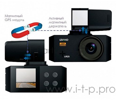 Видеорегистратор Lexand LR25 черный 1080x1920 1080p GPS