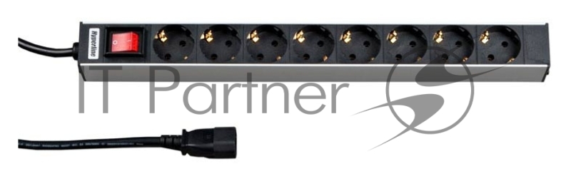 Монтажное оборудование Hyperline SHT19-8SH-S-2.5IEC Блок розеток для 19